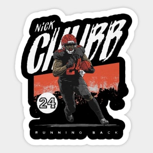 Nick Chubb Cleveland Grunge Sticker